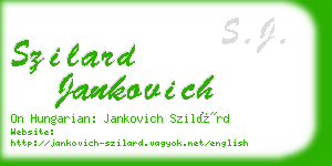 szilard jankovich business card